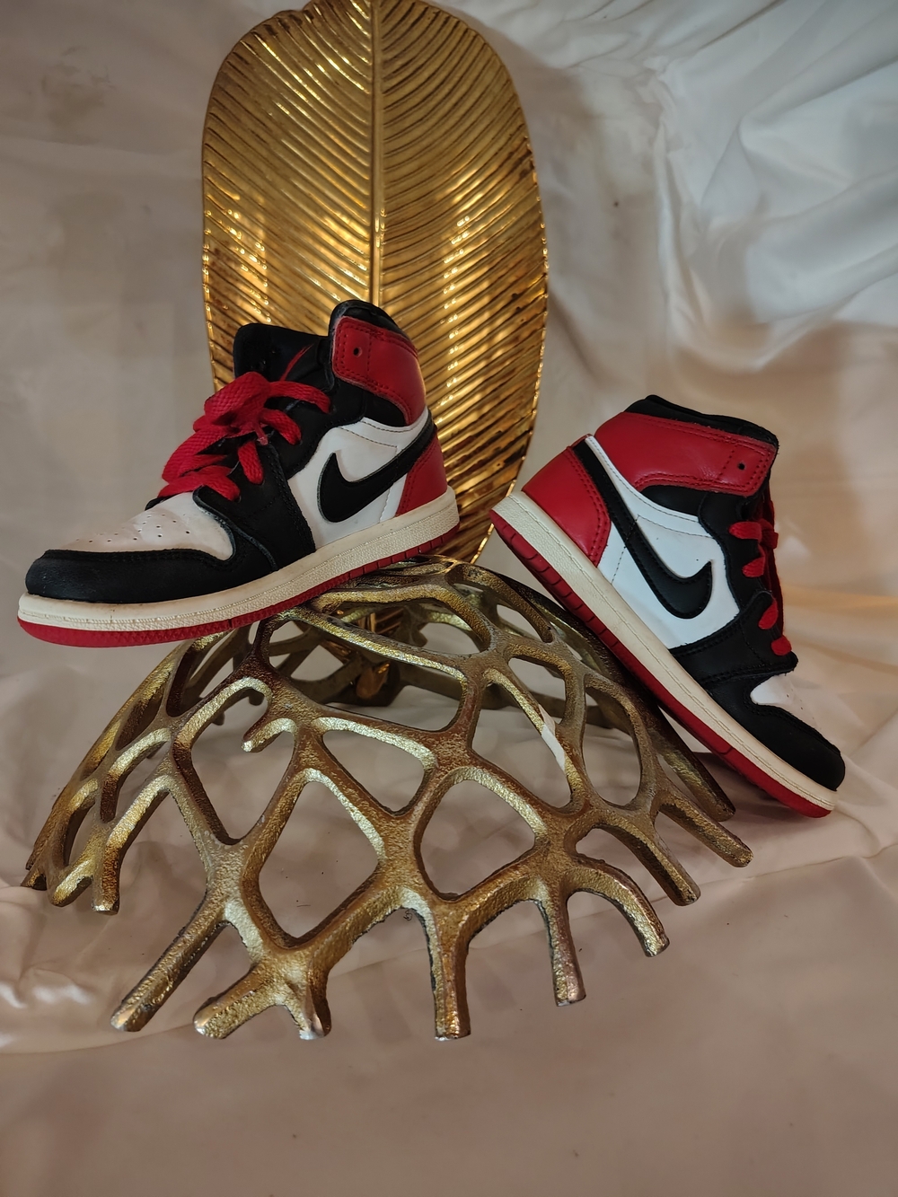 Nike Air Jordan Style Red Black White High-Top Sneakers